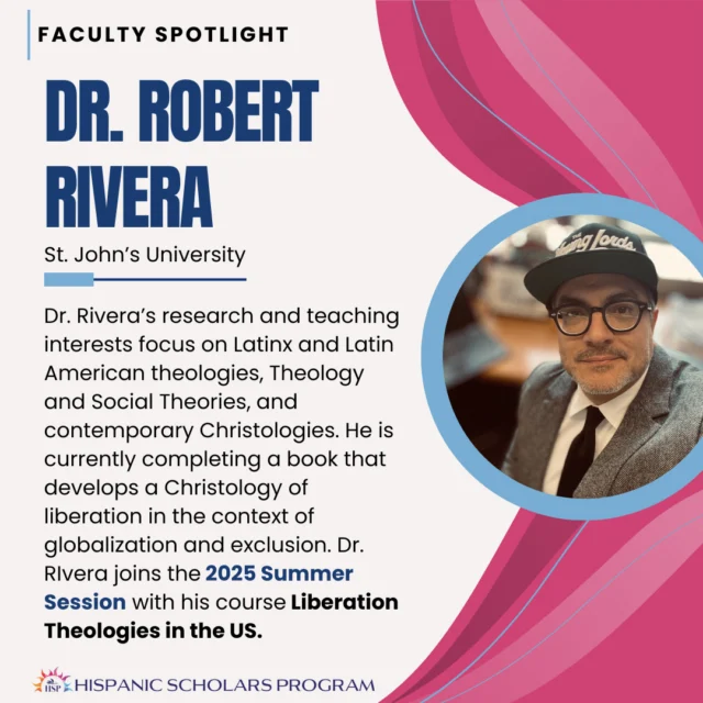 We are excited to have Dr. Robert Rivera as part of the faculty for the 2025 Summer Session!⁠
⁠
Applications are closing soon—go to the link in our bio to start your application today!