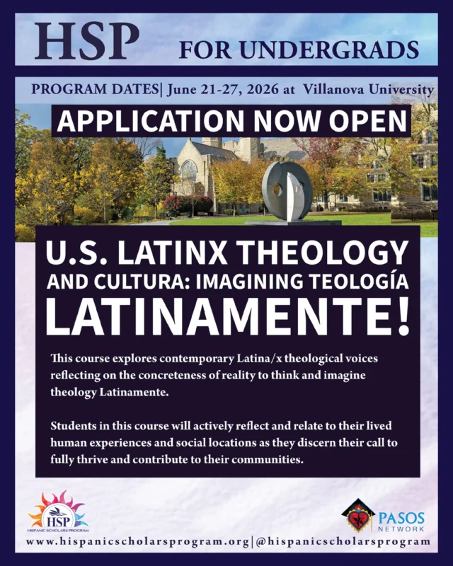 Applications for the HSP for Undergrads close at the end of March! Don't miss out on this phenomenal opportunity to study Latinx Theology with a cohort of Latine/Hispanic undergraduates from across the country.⁠
⁠
Find more information at our link in bio!