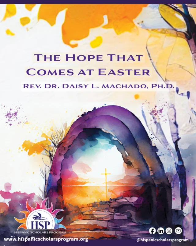 "The brokenness of our world, the great loss of life across the globe happening today reminds us of the pain and grief humanity faces daily. Yet the empty tomb continues to remind us that hope and joy are possible since death will not hold the final word." -Rev. Dr. Daisy L. Machado⁠
⁠
This Good Friday, we invite you to read Dr. Machado's reflection on the hope that awaits on Sunday.⁠
⁠
The HSP wishes you a blessed Holy Week and a hope-filled Easter!⁠
⁠
#easter #hope #church #holyweek⁠
#HispanicScholars