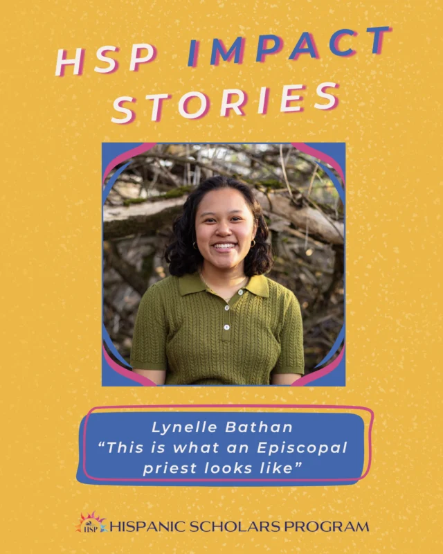 🌎HSP Impact Stories🌎⁠
⁠
This is Lynelle Bathan, HSP Fellow for Administration and Programming. We invite you to watch Lynelle's Impact Story video, "This is what an Episcopal Priest looks like," through our website (link in bio) or our YouTube channel.⁠
⁠
⁠
⁠
#Church #leadership #seminary⁠
#theology #HispanicScholars