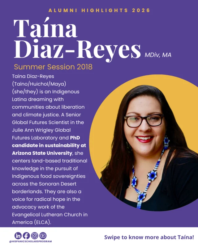 ✨HSP Alumni Highlights✨⁠
⁠
Meet Taína Diaz-Reyes, an activist and scholar who participated in the 2018 Summer Session and is part of the HSP Alumni Network committee. Swipe through to read about Taína's experience with the HSP!⁠
⁠
⁠
#seminary #gradschool #HispanicScholars