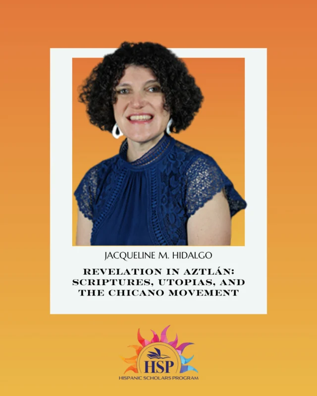 HSP TBR Fridays are back!⁠
⁠
This new season of To-Be-Read Fridays will focus on the amazing scholarship of our HSP faculty. Our recommendation this week is "Revelation in Aztlán: Scriptures, Utopias, and the Chicano Movement" by Dr. Jacqueline M. Hidalgo. ⁠
⁠
Dr. Hidalgo will teach the course "Bible and Ecologies" at the 2026 Summer Session!⁠
⁠
Learn more about this book at the link in our bio!