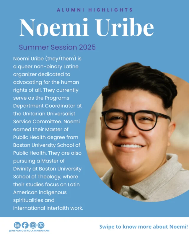 ✨HSP Alumni Highlights✨⁠
⁠
Meet Noemi Uribe, an MDiv student, organizer, and alumn of the 2025 Summer Session. Swipe through to read about Noemi's experience with the HSP!⁠
⁠
Follow the links on the last slides to connect with the HSP Alumni Network and the broader HSP community!