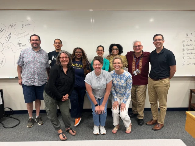 Through Hispanic Eyes 2026 starts in one week! To celebrate, we are looking back at the 2019, 2022, and 2025 T.H.E. gatherings.⁠
⁠
Every year, during the first week of the Summer Session, the HSP also facilitates Through Hispanic Eyes (T.H.E.), a cultural competency training program for institutional leaders. The participants come together to learn about higher education insights from Latine/Hispanic leaders and the particularities of the Latine/Hispanic experience in university and seminary programs.