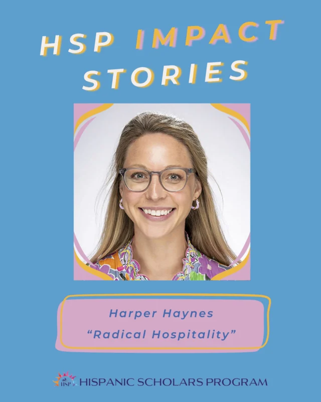 🌎HSP Impact Stories🌎⁠
⁠
This is Harper Hynes, Senior Director of Strategic Enrollment Management at Vanderbilt Divinity School, and Through Hispanic Eyes Alumna. We invite you to watch Harper's Impact Story video, "Radical Hospitality," through our website (link in bio) or our YouTube channel.⁠