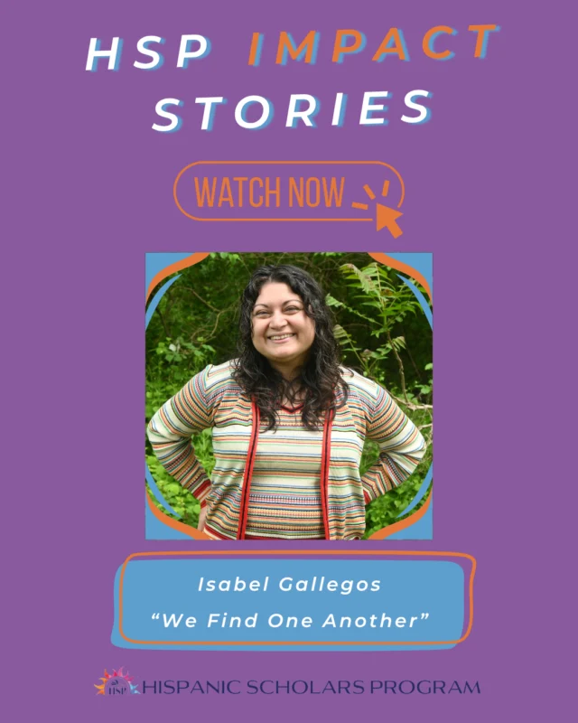 🌎HSP Impact Stories🌎⁠
⁠
This is Isabel Gallegos, a Mexican-Salvadoran American visual artist, and public theologian. We invite you to watch Isabel's Impact Story video, "We Find One Another," through our website (link in bio) or our YouTube channel.⁠