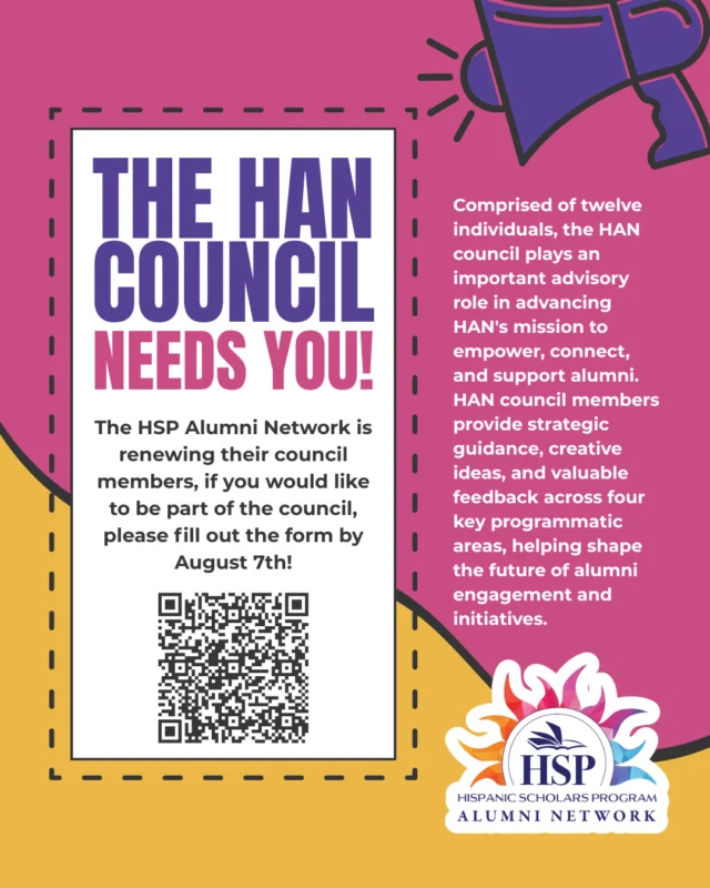 Are you an alumni of a past HSP program? Are you looking for more ways to get involved with the HSP community? Join the HAN council! ⁠
⁠
Form link in bio.