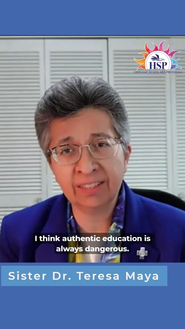 From her bachelor's to her doctorate, Sister Dr. Teresa Maya studied in institutions some might consider "too liberal" and therefore "dangerous" for a woman in a religious order. In the 2025 HSP Exchange series titled 'Feminista Chats,' Sister Dr. Teresa Maya talked about how the diversity she encountered during her education journey enriched and informed her vocational discernment.⁠
⁠
You can watch Dr. Daisy Machado's Feminista Chat with Sister Dr. Teresa Maya now on our YouTube channel (link in bio)
