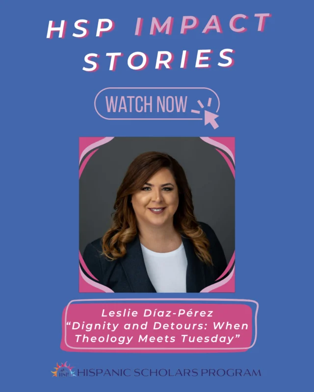 🌎HSP Impact Stories🌎⁠
⁠
This is Dr. Leslie Díaz-Pérez, the Senior Director of Admissions & Enrollment and Director of El Centro for Latinx Theology and Ministry at McCormick Theological Seminary. We invite you to watch Dr. Díaz-Pérez's Impact Story video, "Dignity and Detours: When Theology Meets Tuesday," through our website (link in bio) or our YouTube channel.⁠