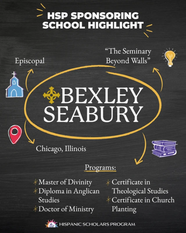 @bexleyseaburyseminary is an Episcopal Seminary offering a non-residential model of education that allows students to complete their studies from various locations.⁠
⁠
Learn more about Bexley Seabury at the link in our bio!⁠
⁠
__________________________________________________⁠
⁠
Are you discerning where to go for seminary? The HSP network of sponsoring schools is a great place to start your search! Every month, we are highlighting one of the sponsoring institutions that make the work of the HSP possible, so stay tuned to our social media.⁠
⁠
Scan the QR code on the last slide for a complete list of our current sponsoring schools as well as more information on the benefits these institutions and their students receive by being part of our network.⁠