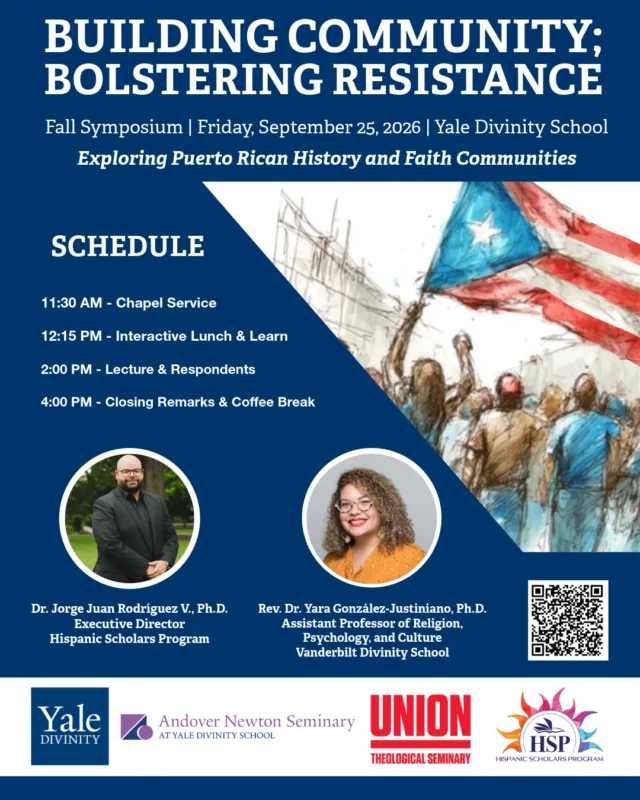 RSVP to explore the intersections of Puerto Rican history and faith communities in their pursuit of social justice at Yale Divinity School on Friday, September 25, 2026. ⁠
⁠
Reserve your spot at the link in our bio.