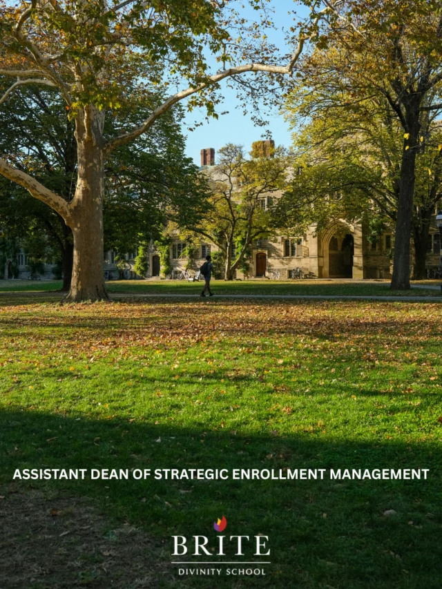 Brite Divinity School seeks a collaborative, innovative, and analytically sophisticated leader to serve as Assistant Dean of Strategic Enrollment Management. Learn more via the link in bio.
